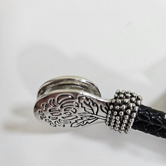 Copper Reflections Timber Wolf Bracelet Copper Metal Leather Native Art Unique - Picture 11 of 13